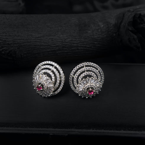 Carmen Ruby CZ Earrings - D156